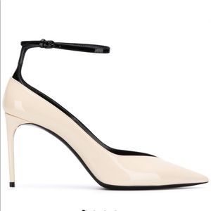 Saint Laurent ankle strap pointed pumps